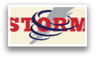 A red and white logo with a lightning bolt. Description generated by AI