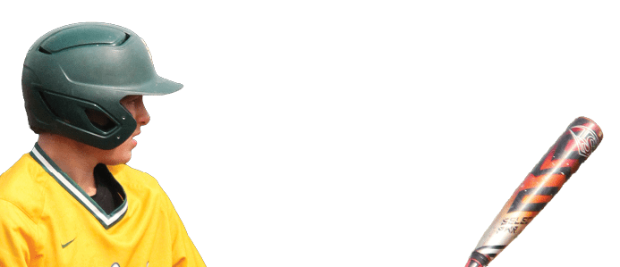 A baseball player in a yellow shirt and white pants is swinging a bat on a field. AI generated content