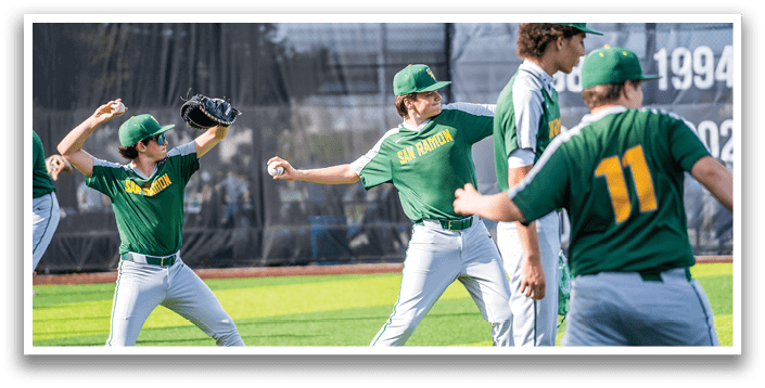 A group of baseball players are standing on a field, with one player throwing a ball. AI generated content