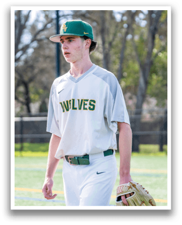 A baseball player wearing a green and yellow shirt and white pants is holding a baseball glove. AI generated content