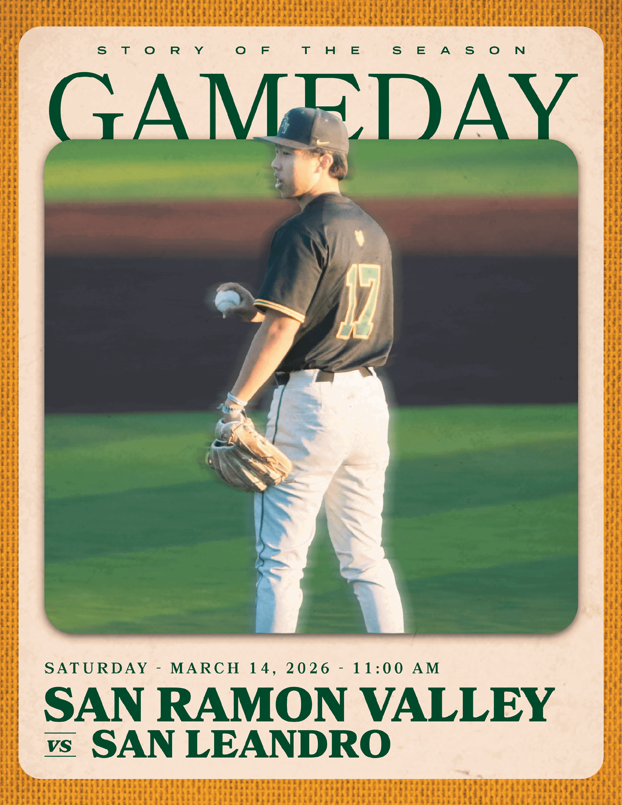 A baseball player wearing a black shirt and white pants stands on a field. AI generated content