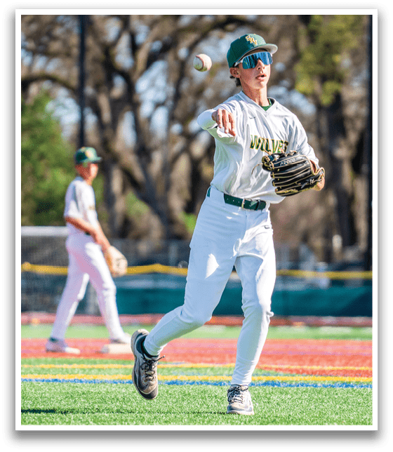 A baseball player catching a ball with his glove. AI generated content