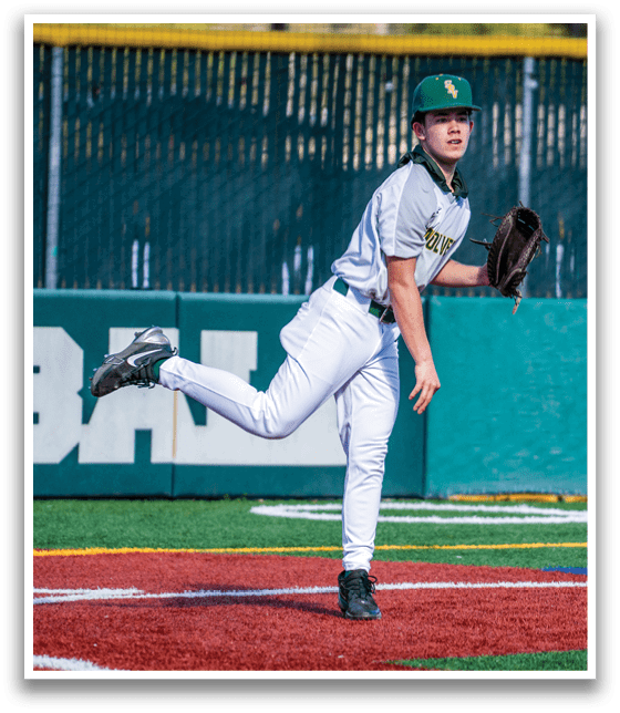 A baseball player in a white uniform is in the process of throwing a ball. AI generated content