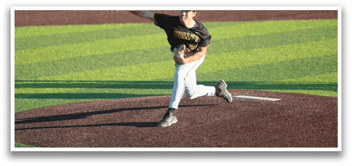 A baseball player in a black shirt and white pants is pitching a ball on a field. AI generated content