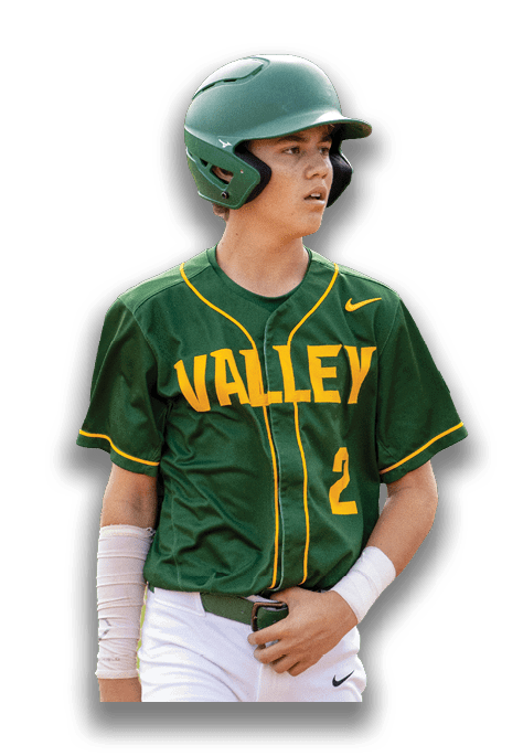 A baseball player wearing a green and yellow jersey stands on the field. AI generated content