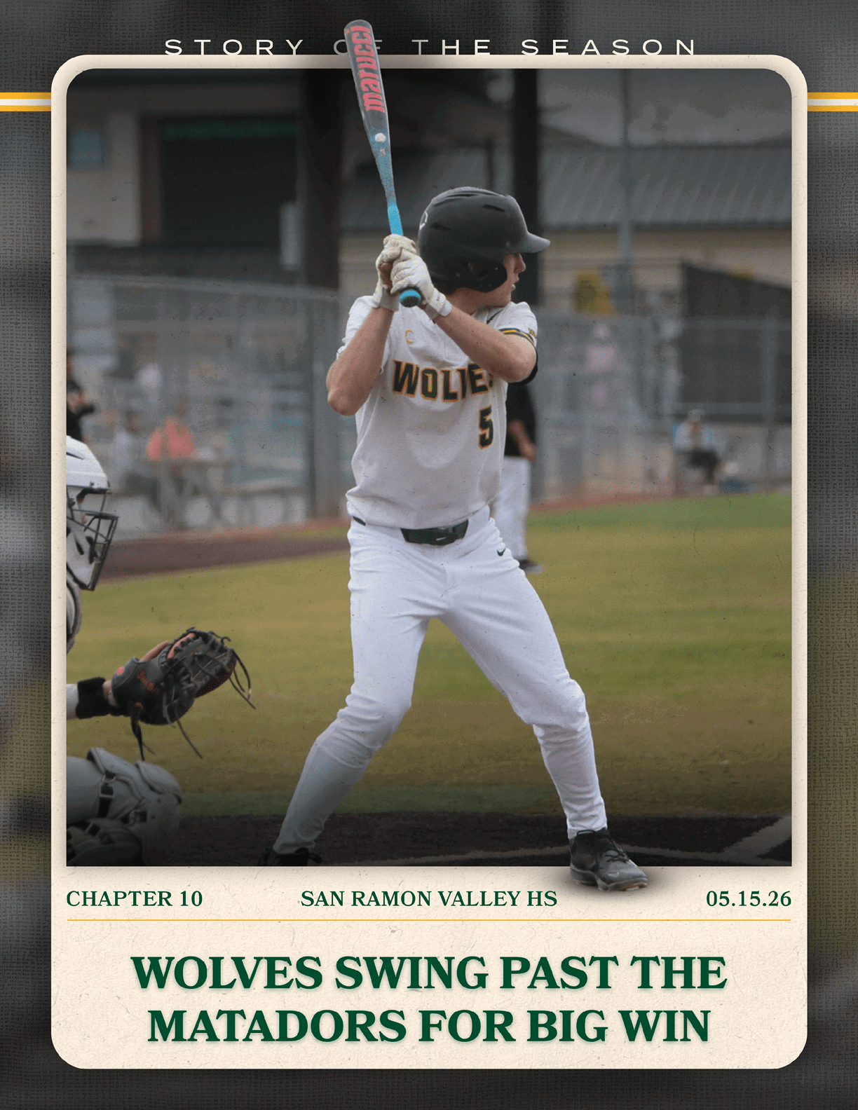 A baseball player is swinging a bat. Description generated by AI