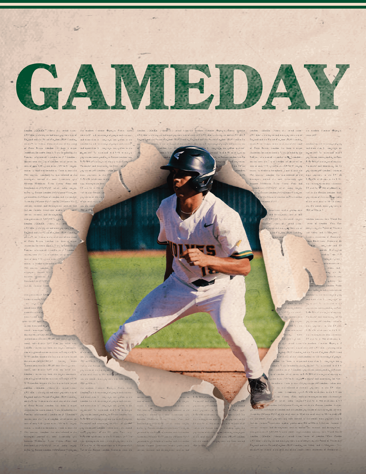 A baseball player running on the field. Description generated by AI