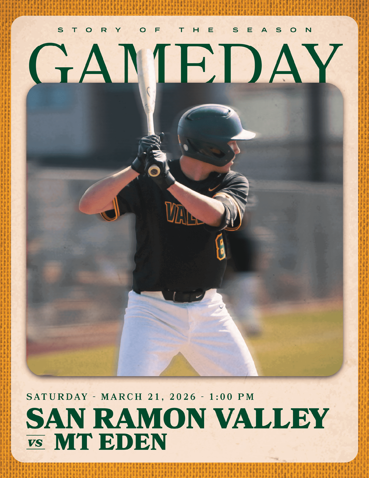 A baseball player in a black and green uniform is holding a bat, ready to swing. AI generated content