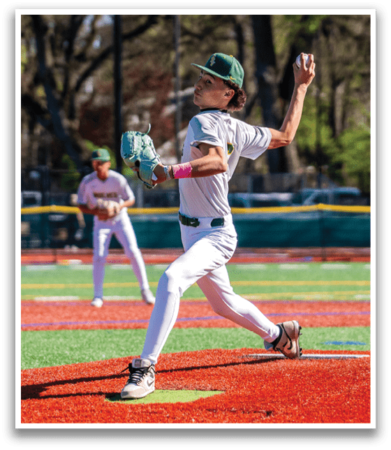 A baseball player in a grey shirt and white pants is pitching a ball on a field. AI generated content