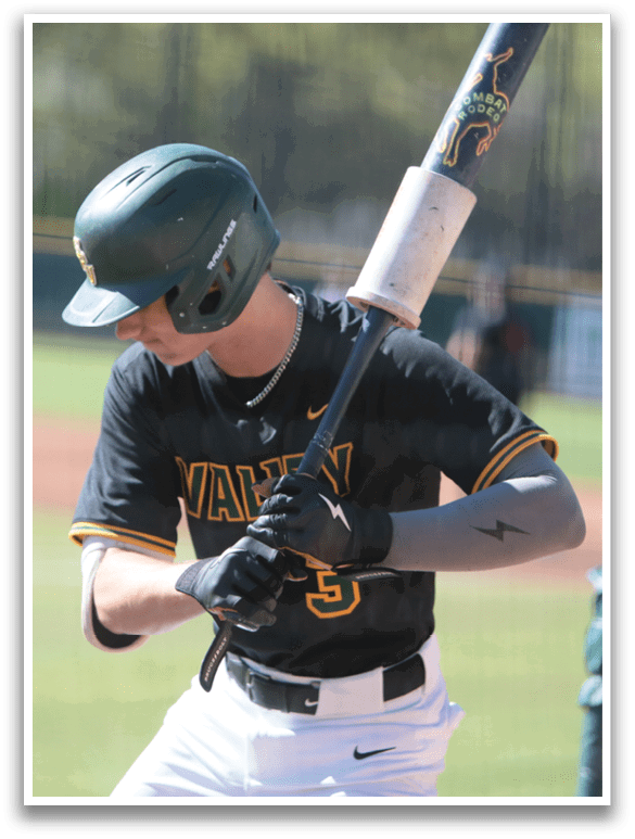 A baseball player is holding a bat and getting ready to swing. AI generated content