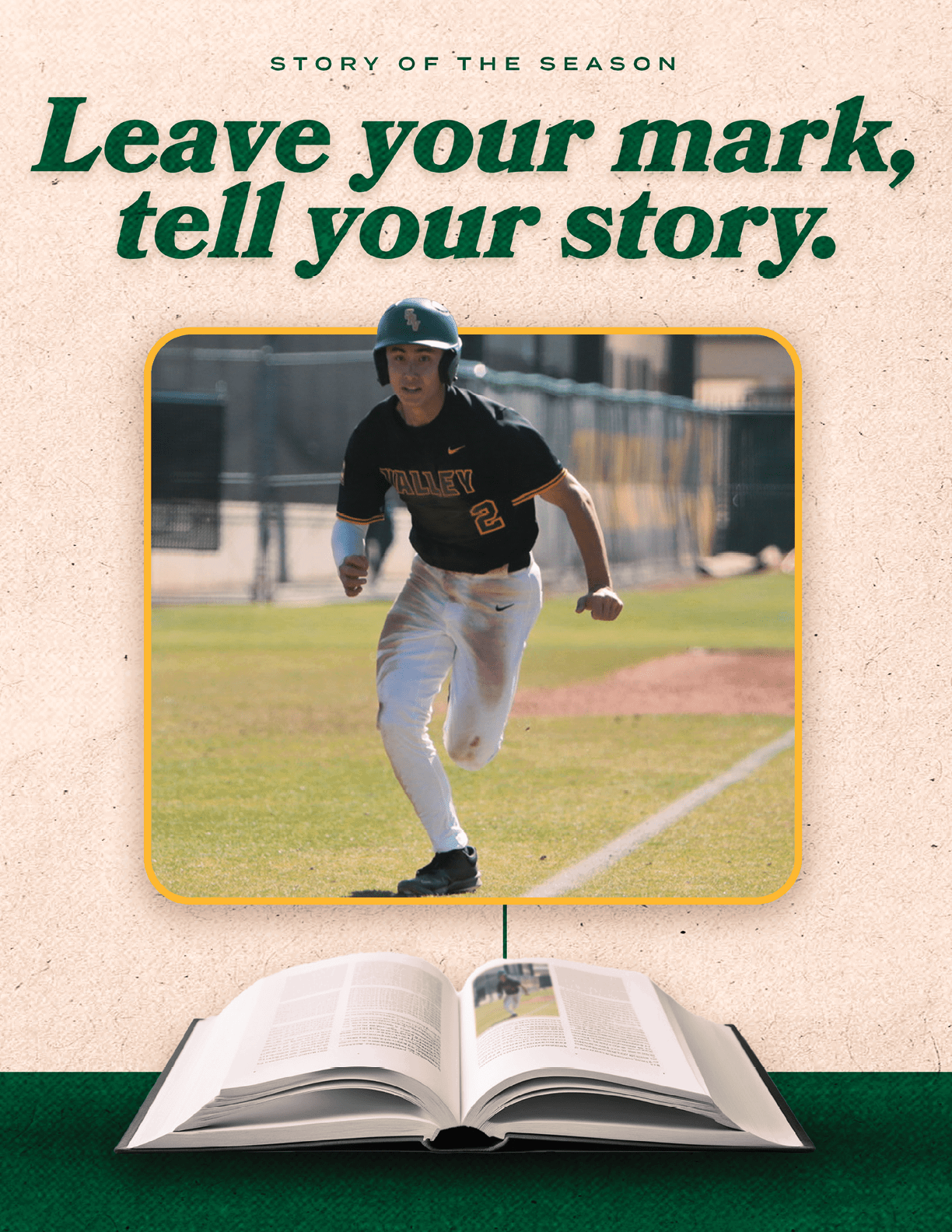 A baseball player in a black and yellow uniform is running on the field. AI generated content