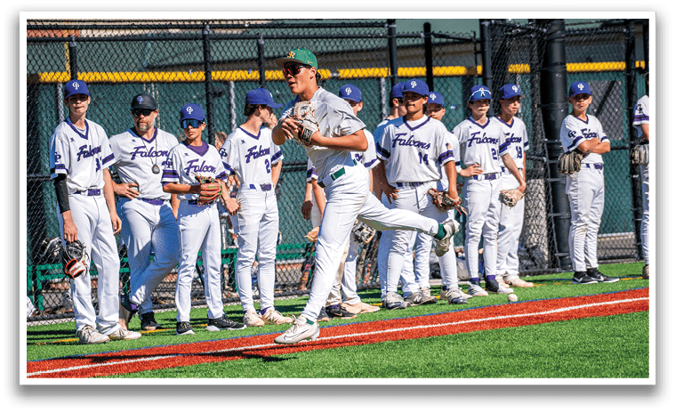 A baseball player is throwing a ball on a field with a group of players watching. AI generated content