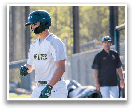 A baseball player wearing a helmet and holding a bat. AI generated content