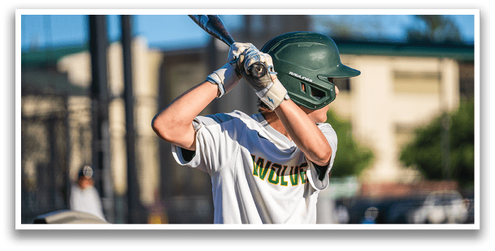A baseball player in a white shirt and green helmet is swinging a bat. AI generated content