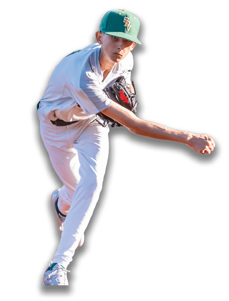 A baseball player in a white uniform is pitching a ball. AI generated content
