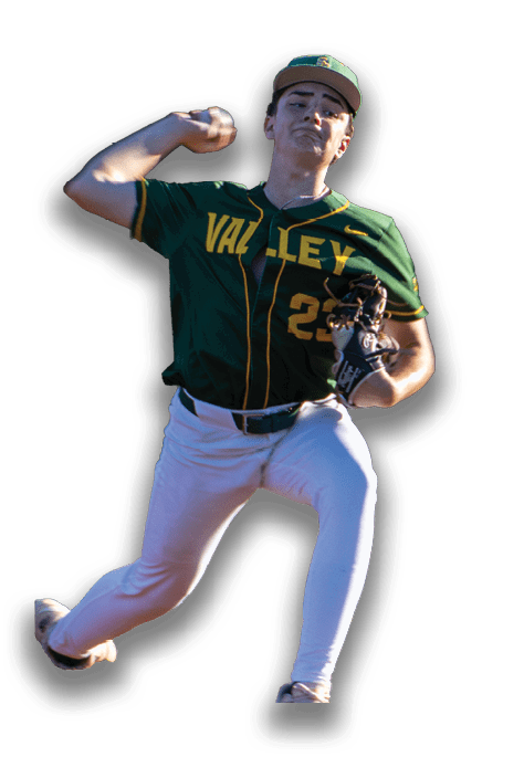 A man wearing a baseball uniform is pitching a ball. AI generated content