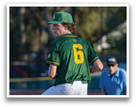 A baseball player wearing a green and yellow jersey with the number 6 on it. AI generated content