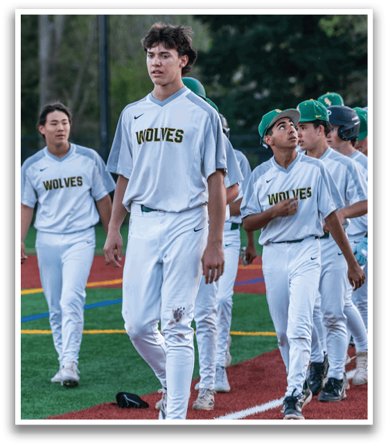 A group of baseball players wearing white uniforms are walking on a field. AI generated content