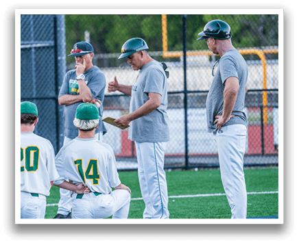 A group of men wearing baseball uniforms are sitting on the ground. AI generated content