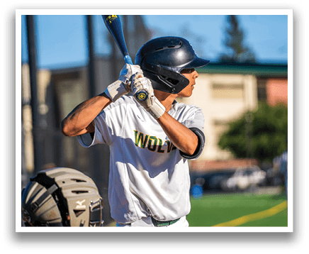 A baseball player is holding a bat and getting ready to swing. AI generated content