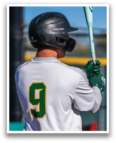 A baseball player wearing a helmet and holding a bat. AI generated content