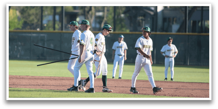 A group of baseball players walking on a field. AI generated content