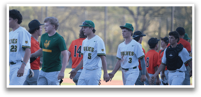 A group of baseball players wearing white uniforms and green hats are walking on a field. AI generated content