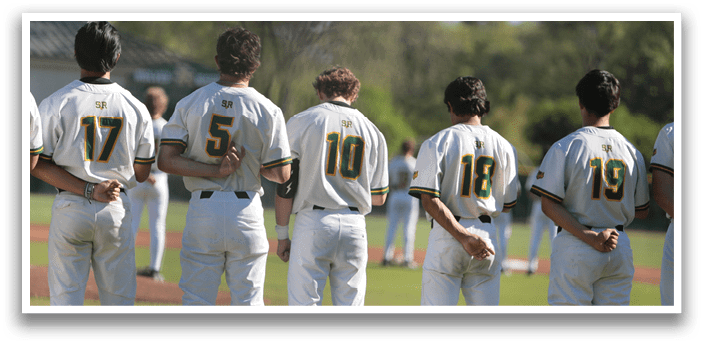 A group of baseball players wearing white uniforms and standing in a line. AI generated content
