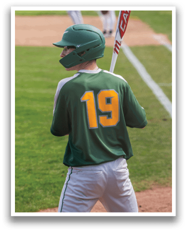 A baseball player with the number 19 on his jersey is holding a bat and standing on the field. AI generated content
