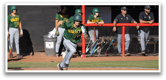 A baseball player running to first base. Description generated by AI