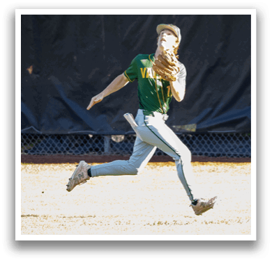 A baseball player in a green and yellow shirt is running on the field. Description generated by AI