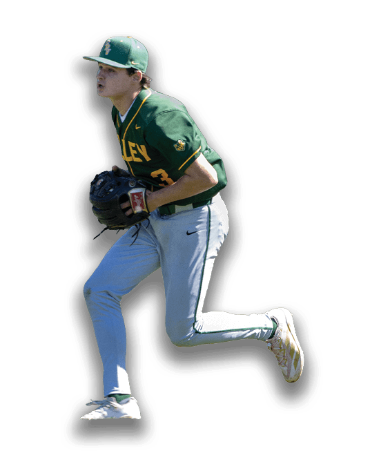 A baseball player running on the field. Description generated by AI