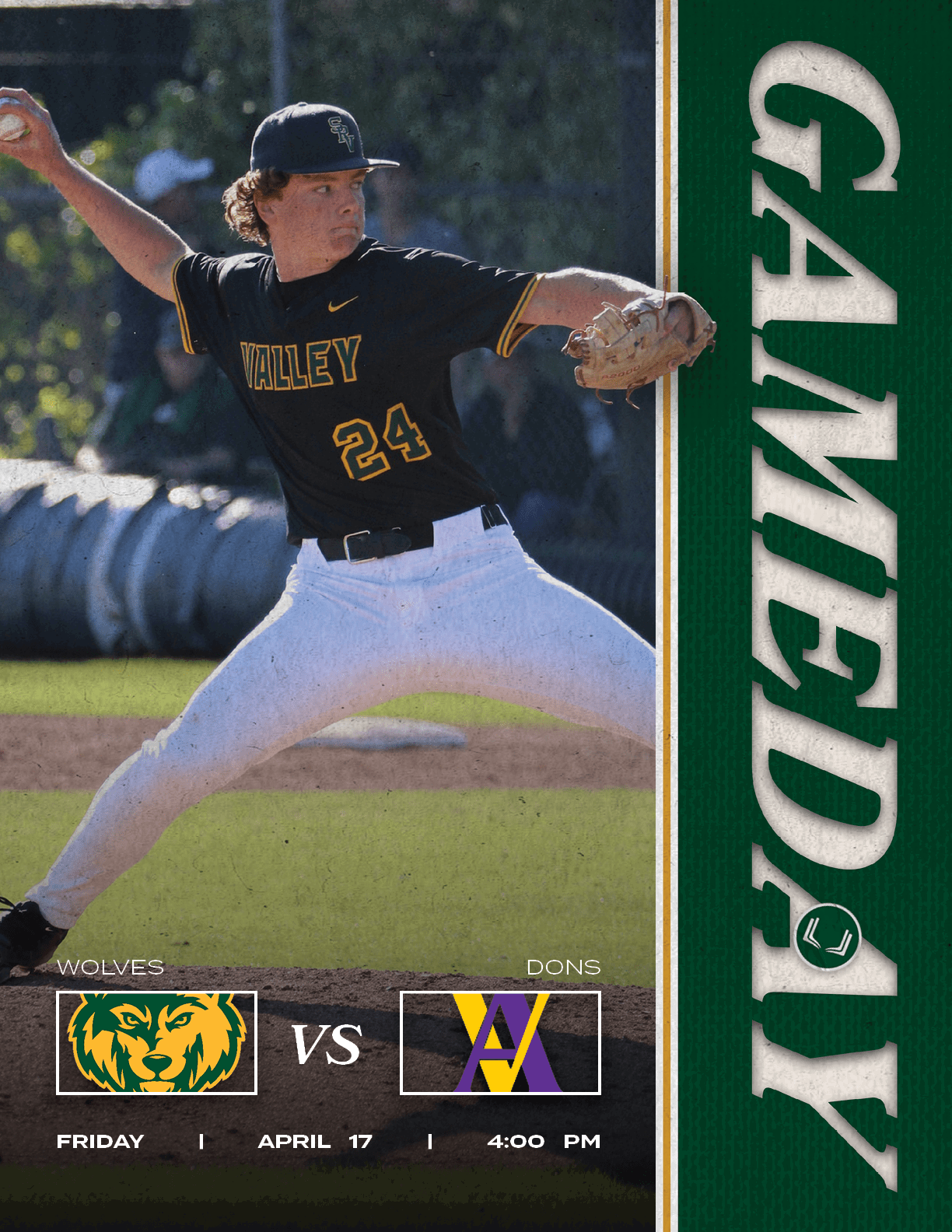 DONS,WOLVES,friday | april 17 | 4:00 PM,V