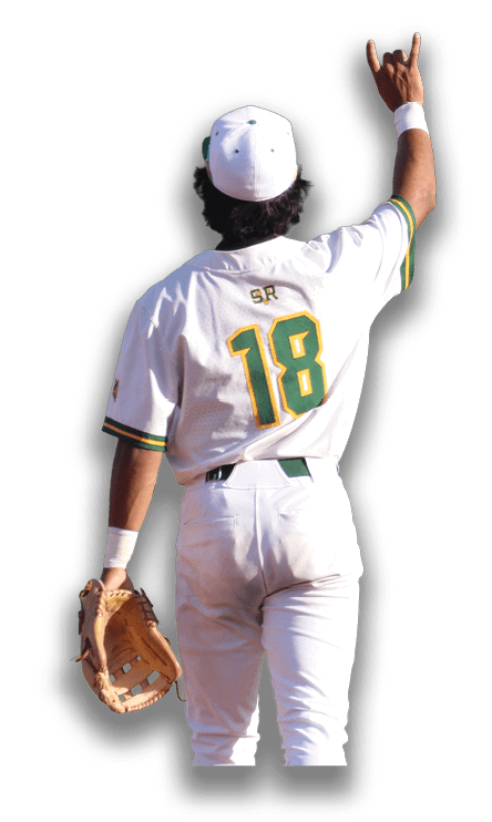 A baseball player wearing a white uniform with the number 18 on the back. Description generated by AI