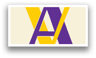 A yellow and purple letter A. Description generated by AI