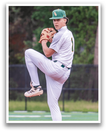 A baseball player in a white uniform is pitching a ball. Description generated by AI