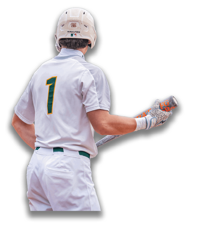 A baseball player with the number 1 on his back. Description generated by AI