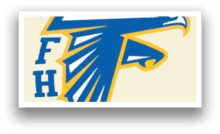 A blue and yellow logo for the FHS. Description generated by AI