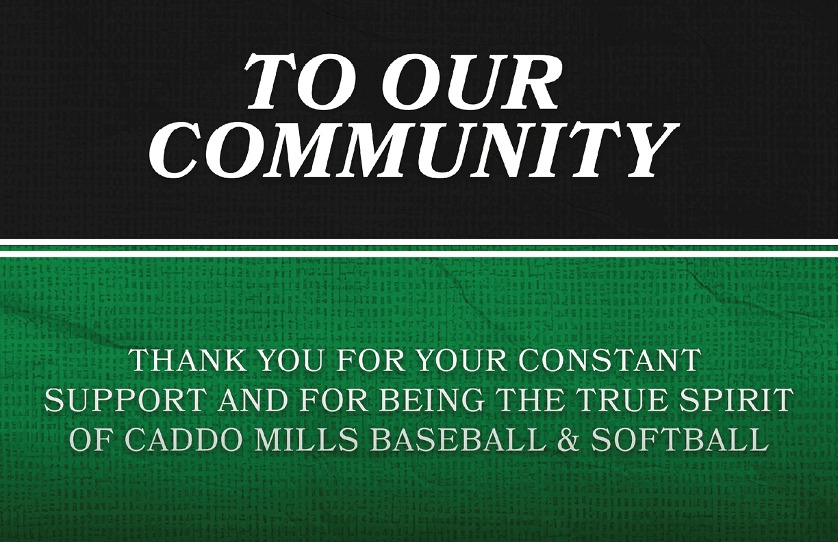 A green and white sign that says “To Our Community" on it. Contenido generado con IA