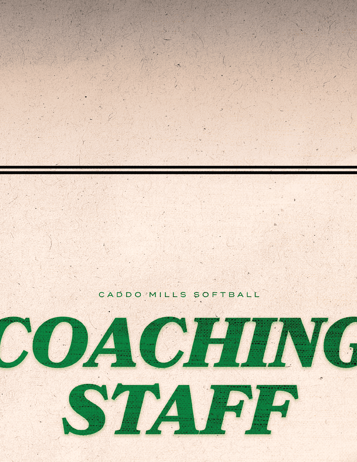 A coaching staff sign for a baseball team. Contenido generado con IA