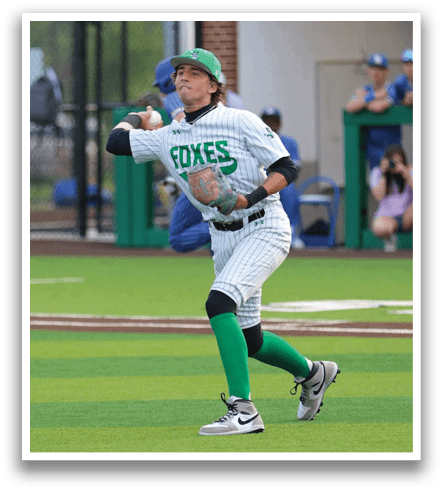 A baseball player in a green and white uniform is throwing a ball. Contenido generado con IA