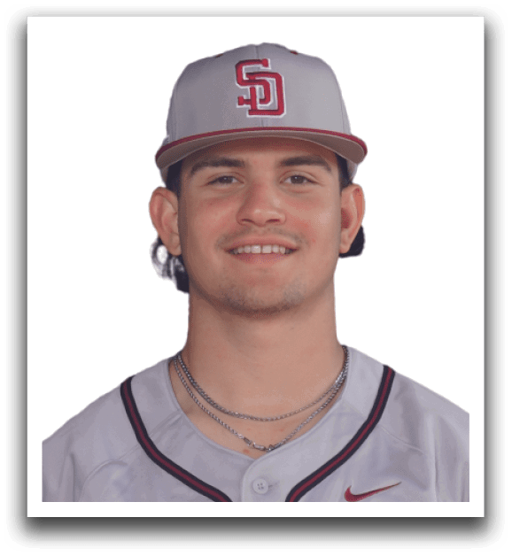 A man wearing a baseball uniform with the number 15 on the back. Description generated by AI