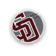 A collection of sports merchandise, including a baseball glove, a baseball, and a shirt with the letters “SD" on it. AI generated content