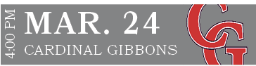 CARDINAL GIBBONS,MAR. 24,4:00 P