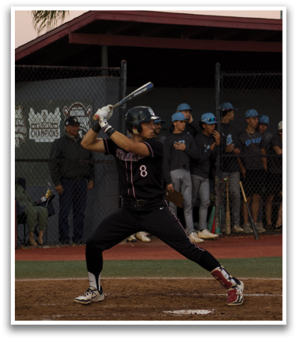 A baseball player is swinging a bat, with a crowd of people watching from the dugout. AI generated content