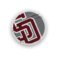 A collection of sports merchandise, including a baseball glove, a baseball, and a shirt with the letters “SD" on it. AI generated content