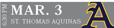 ST. THOMAS AQUINAS,MAR. 3,6:30 P