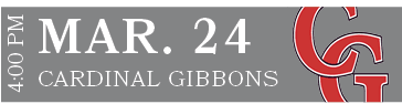 CARDINAL GIBBONS,MAR. 24,4:00 P