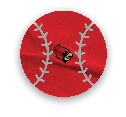 A collection of stickers featuring a red bird, a baseball, a glove, and a red bird with a baseball in its mouth. AI generated content
