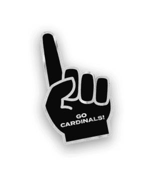 A collection of stickers featuring a red bird, a baseball, and a hand with a thumbs up. AI generated content